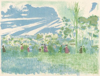 Querfeldein A travers champs, 1897-1898 veröffentlicht 1899 von Edouard Vuillard