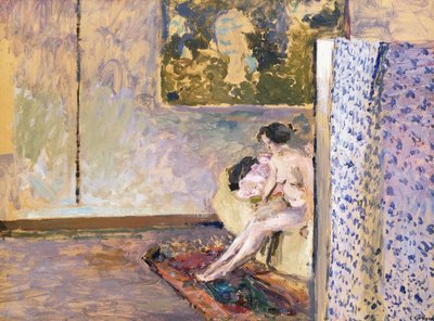 Im Atelier von Bonnard, 60 Rue de Douai: Akt am Paravent von Edouard Vuillard
