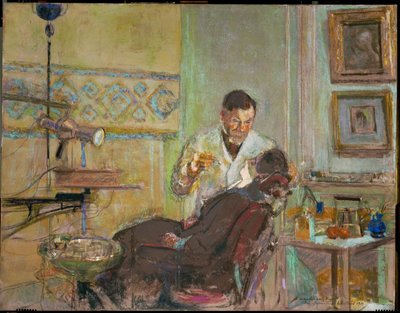Der Zahnarzt Georges Viau in seiner Praxis, behandelt Annette Roussel von Edouard Vuillard