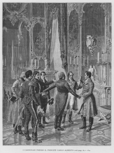Die Carbonari bei Prinz Karl Albert von Edouardo Matania