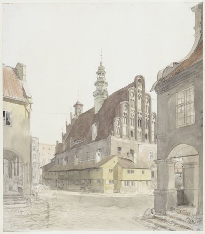 Das Rathaus in Heilsberg von Eduard Gaertner