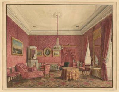 Der Salon des Grafen Moritz von Putbus von Eduard Gaertner