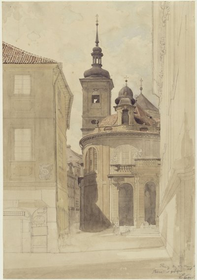 Die Jesuitenkirche in Prag von Eduard Gaertner