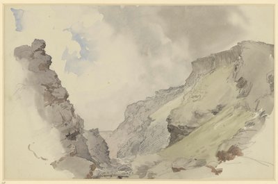 Einschnitt in einen Höhenzug von Eduard Gaertner