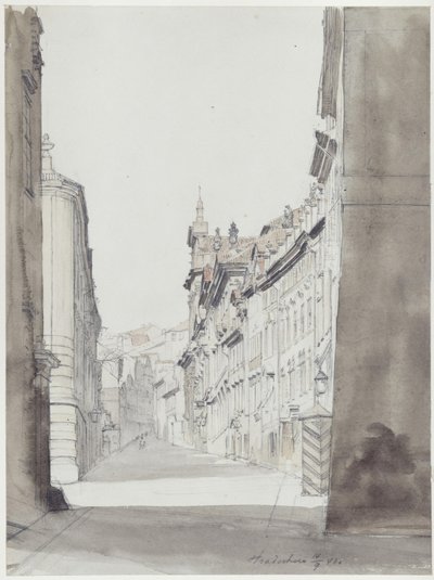 Straße im Hradschin in Prag von Eduard Gaertner