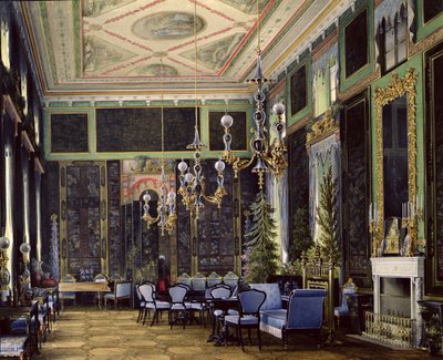 Der chinesische Raum im Großen Palais in Zarskoje Selo von Eduard Hau