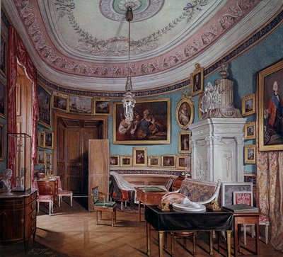 Ansicht des Zimmers von Paul I. in Gatchina von Eduard Hau