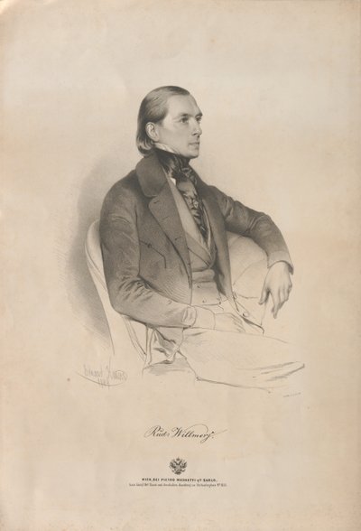 Porträt des Pianisten und Komponisten Rudolf Heinrich Willmers von Eduard Kaiser
