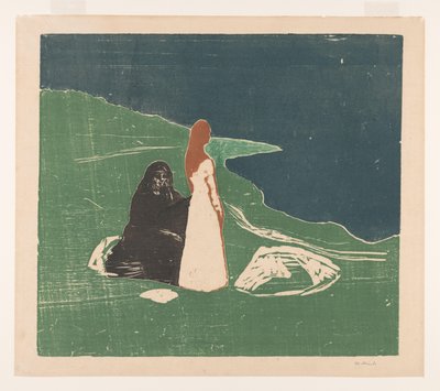 Zwei Frauen am Ufer von Edvard Munch (signed by artist)