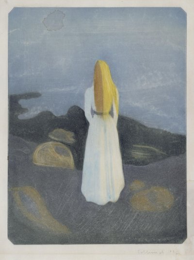 Junge Frau am Strand (Die Einsame) von Edvard Munch