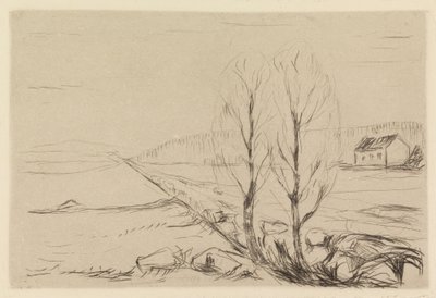 Zwei Bäume von Edvard Munch