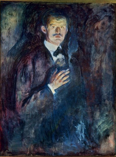 Selbstporträt mit Zigarette von Edvard Munch