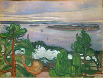 Rauch eines vorbeifahrenden Zuges von Edvard Munch