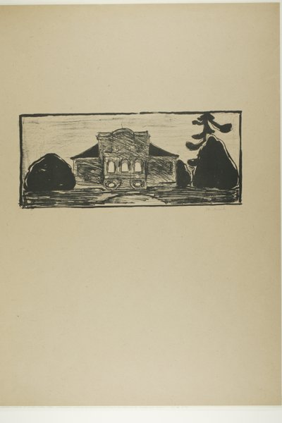 Der Garten vor Dr. Lindes Haus von Edvard Munch