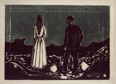 Zwei Menschen (Die Einsamen) von Edvard Munch