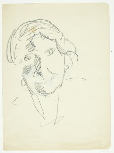 Porträt der Frau des Künstlers, die Malerin Agnes Weie (1878-1964), en face von Edvard Weie