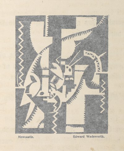Newcastle von Edward Wadsworth aus BLAST Nr. 1, der Vortizisten-Zeitschrift von Edward Alexander Wadsworth