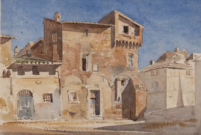 Rom, im Trastevere, in der Nähe von Santa Cecilia, 1866 von Edward Angelo Goodall