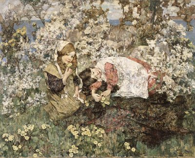 Idylle im Frühling von Edward Atkinson Hornel