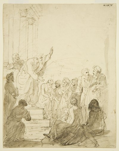 Originalskizze für das Altarbild in St. Pauls von Edward Bird