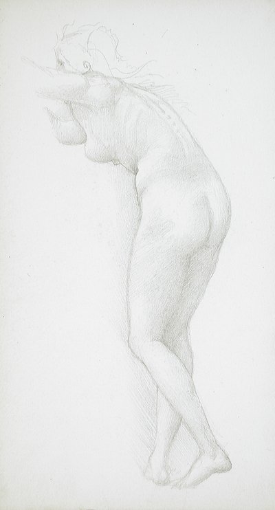 Weiblicher Akt von hinten gesehen von Edward Burne-Jones