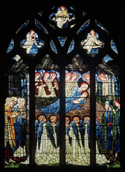 Harwarden, St Deiniol, Morris & Co., Edward Burne-Jones, Die Geburt Christi von Edward Burne Jones