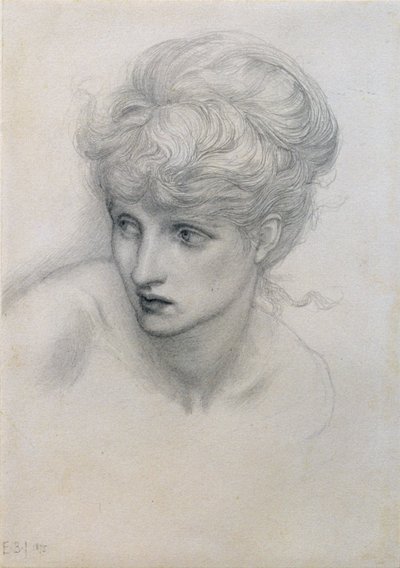 Studie eines Mädchens (siehe auch 198345) von Edward Burne Jones