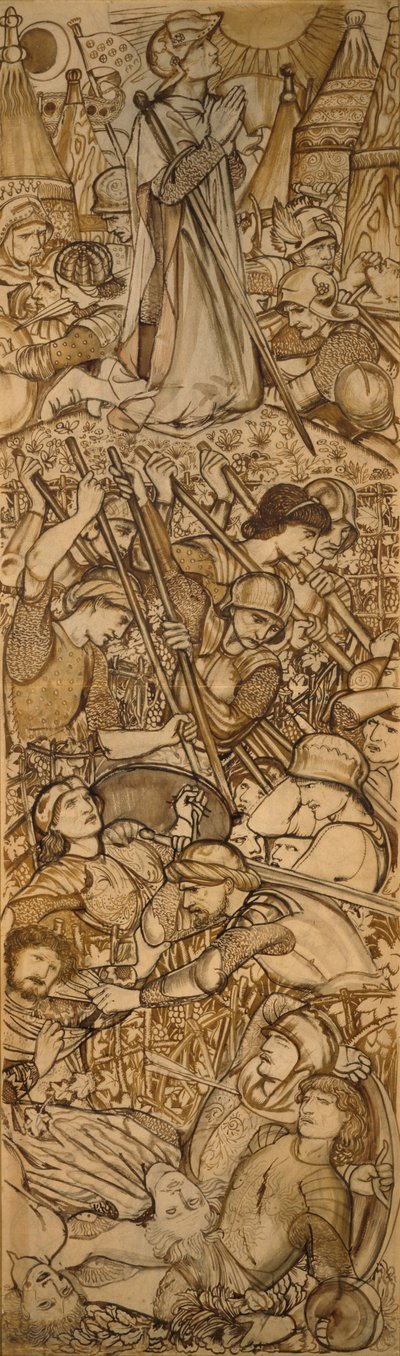 Die Schlacht von Beth-Horon - Josua befiehlt der Sonne und dem Mond stillzustehen von Edward Burne-Jones