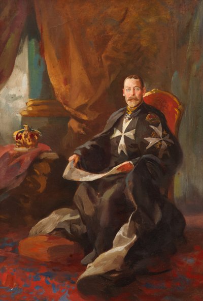 Studie für das Porträt von König Georg V. von Edward Caruana Dingli