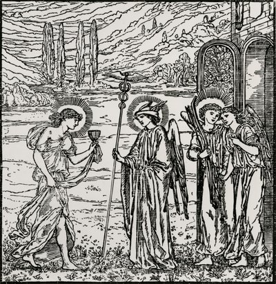 Eintritt unter die Götter von Edward Coley (after) Burne Jones