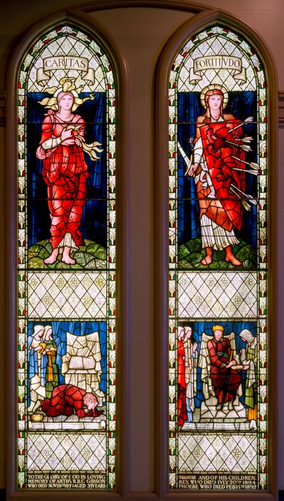 Nächstenliebe und Tapferkeit (David klagend und David getröstet), ca. 1896 von Edward Burne Jones