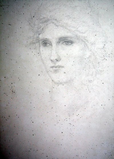 Kopfstudie - Bessie Keane, um 1898 von Edward Coley Burne Jones