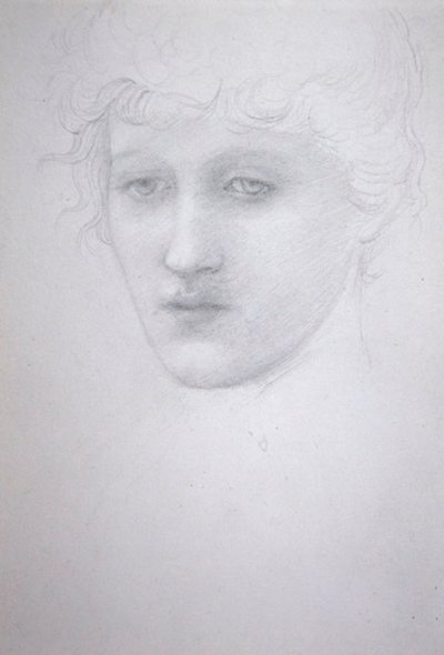 Studie eines Mädchens - Bessie Keane, ca. 1896 von Edward Coley Burne Jones
