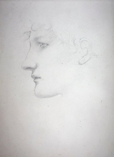 Studie eines Kopfes - Bessie Keane, um 1893 von Edward Coley Burne Jones