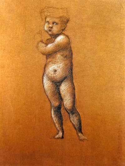 Studie der Figur des Säuglings 