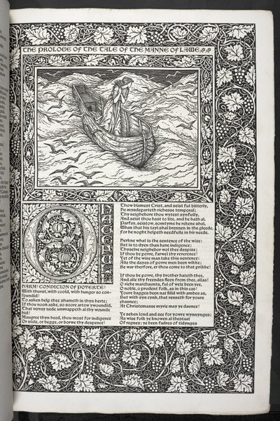 Die Werke von Geoffrey Chaucer, neu gedruckt mit Bildern von Sir Edward Burne-Jones von Edward Coley Burne Jones