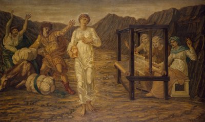 Cupid und Psyche - Palace Green Wandgemälde - Psyche von Venus die Aufgabe gestellt von Edward Burne Jones