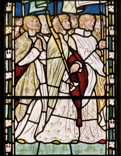 Heilige mit Bannern von Edward Burne Jones