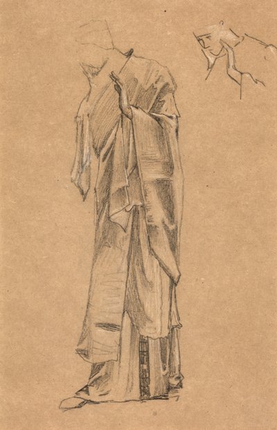 Studie zu "Der Traum von Lancelot" von Edward Burne Jones