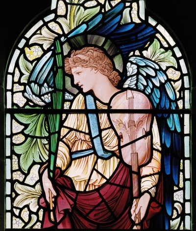 Der Minnesänger Engel, Engel Musiker (Detail, 1902-1914) von Edward Coley and Dearle Burne Jones