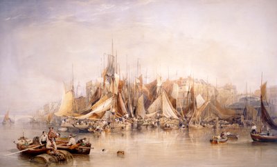 Billingsgate, Erster Tag der Austern, Früher Morgen von Edward Duncan