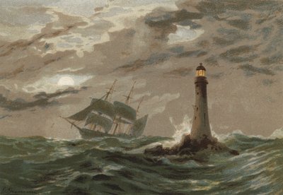 Mondlicht, Eddystone-Leuchtturm von Edward Duncan