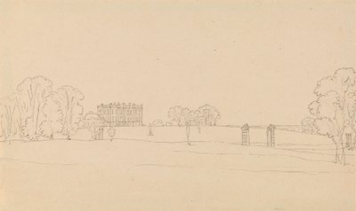 Fernsicht auf Easton Neston, Northants von Edward Francis Burney
