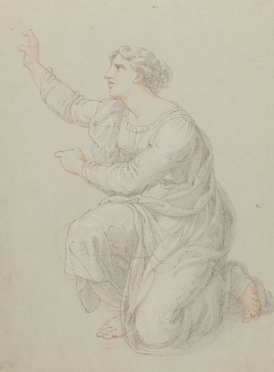 Studie für die kniende Figur von Priscilla von Edward Francis Burney