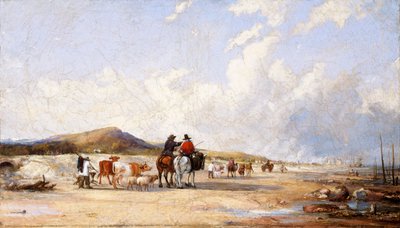 Überquerung der Sanddünen zum Markt von Swansea von Edward Francis Drew Pritchard