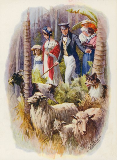 Illustration für Masterman Ready von Captain Marryat von Edward Frederick Skinner