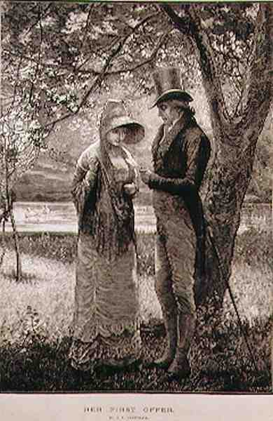 Ihr erstes Angebot, graviert von W. I. Mosses von Edward Frederick after Brewtnall