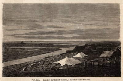 Werften von Port Said, am Rand des Suezkanals von Edward Grenet