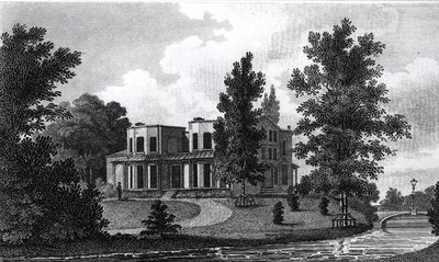 Lord Nelsons Villa in Merton, veröffentlicht 1806 von Edward Gyfford