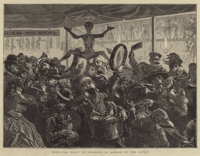 Rom, das Fest der Trompeten zu Ehren der Befana von Edward John Gregory